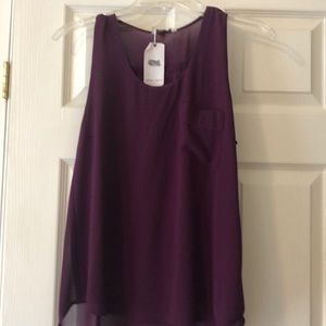 Purple sheer top